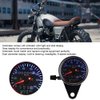 Motorcycle Odometer, LED Backlight 12 V Motorcycle Dual Tachometer Odometer Speedometer Gauge Kit Cafe Racer