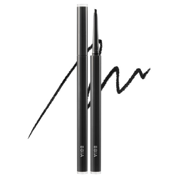 BBIA Last Auto Gel Eyeliner SLIM 5 Colors – Ultra-Fine Waterproof Mechanical Gel Eye Liner Pencil Smudge-Proof Easy Drawing Smooth Gliding Texture Vegan Korean Eye Makeup (S1 NOIR SLIM R)