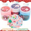 3 Pack Christmas Butter Slime Kit for Kids, Scented Slime with Santa Claus, Snowman, Christmas Tree Charm, Soft, Non-Sticky, Goodies Bag Toy for Christmas Party Favors, Birthday Gifts for Girl Boy
