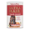 NaturesPlus Ultra Hair Thick Shake - 1 lb, Hair Protein Shake - French Vanilla Flavor - Healthy Hair Growth Supplement With Vitamins & Minerals - Non-GMO, Gluten-Free - 16 Servings