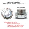 HTRACING 1-5 PSI Fuel Pressure Regulator Adjustable Manual Universal for Carburetor Carb Zinc Alloy FPR 8MM 10MM