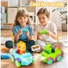 UHCEMT Remote Control Car for Toddlers 2-6, 2 Pack Electric RC Car Toys with Light & Music, Dinosaur Toys for Kids, Birthday Gift Toys for Toddlers.