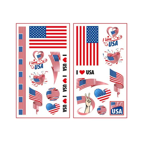 Fourth Of July Tattoos Stickers,12 Sheets 2 Styles Independence Day American Flag Temporary Fake Tattoos, 2024 Patriotic Face Hand Tattoo For 4th Of July Men Woman Kids Party Favor Body Art Decoration