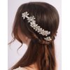 Rumtock Crystal Beads Sparkle Hair Pieces Set Comb and Pins Jewelry Wedding Handmade Hair Accessories for Brides