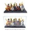 Display case for Minifigure Action Figures Blocks Dustproof , Acrylic Toys Models Display Box, Dustproof Showcase,with Movable Steps, Clear, Removable