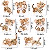 24Pcs Tiger Cupcake Toppers Tiger Party Supplies Safari Baby Shower Decorations for Tiger Theme Jungle Safari Animal Birthday Party Baby Shower
