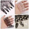 XEAOHESY 20 Rolls Black White Lace Nail Art Foil Transfer Sticker Kit Flower Foil Transfers Decals Lace Flowers Nail Foil Transfer Stickers Sheets Nail Art Sticker Foil Nail Wraps for Foil Nail Art