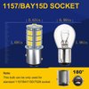 GIVEDOUA 1157 LED Car Bulb, BAY15D 7528 2057 2357 LED Replacement Light Bulbs for 12V RV Car Camper Trailer Brake Lights, Super Bright 5050 18-SMD 6000K White,（10pcs）