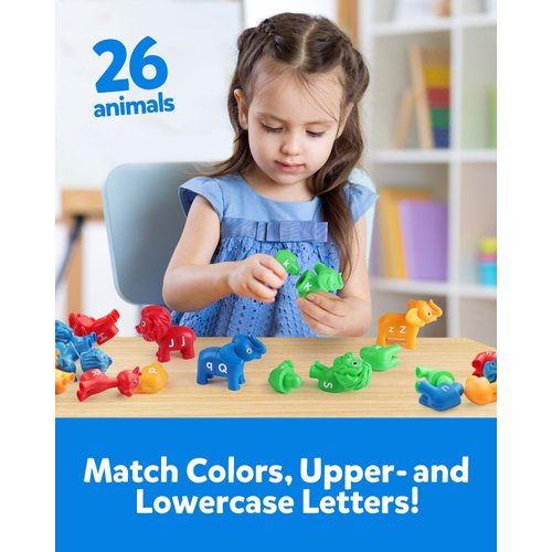 Coogam ABC Letters Matching Game, 26PCS Alphabet Fine Motor Skill Color Shape Recoginition Preschool Educational Montessori Learning Toys for 2 3 4 Years Old Toddlers