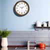 Yoiolclc Wall Clock Battery Operated Silent Non-Ticking Vintage Wall Clocks for Kitchen, School, Living Room (12Inch, Bronze)