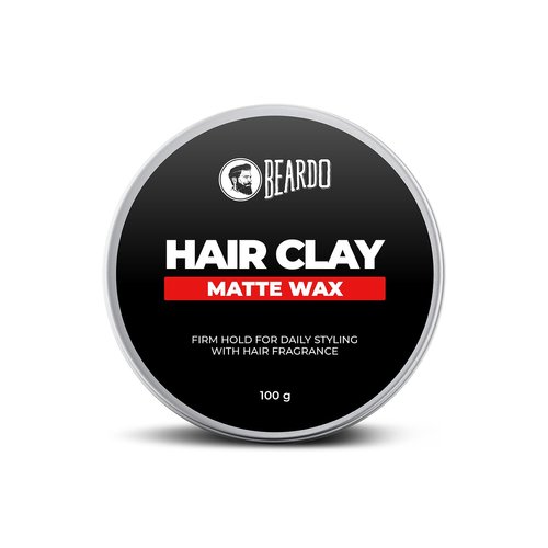 BEARDO Hair CLAY Wax for Men, 100 gm | Matte Finish with volume| Strong Hold Re-stylable Hair styles | With Kaolin Clay | Used by salon professionals 3.4Fl Oz