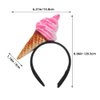Beaupretty Spa Headband Ice Cream Headband 2PCS Ice Cream Cone Hair Band Ice Cream Party Hat Headpiece Food Vendor Costume for Halloween Dessert Party Costume