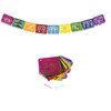 Mexican Felt Banner Picado Banner-Mexican Party Fiesta Felt Banners,Dia De Los Muertos Decorations Party Supplies (flower 1)