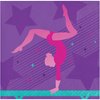 Creative Converting Gymnastics Party Beverage Napkins, 16 ct, Multi-color, 5"