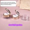 1 Pc Gold Delicate 6 Gram Loose Powder Containers with Puff, Portable Empty Makeup Powder Container, Reusable Plastic Powder Case Mini Powder Compact DIY Makeup Powder Case with Mirror