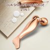 Running man Face Roller-Face and Eye Roller, Gua Sha Massage Tool -Face Neck Eye Body Skin Care,Gua Sha and Massage 2-in-1,Massager for Women