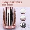 FERNIDA Detangling Brush for Straight Natural Wet or Dry Hair - Detangler Hair Brush for Adult Kids, 8-Row Soft Bristles Sensitive Scalp Brush Rose Gold