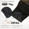 Full Shine Seamless Clip In Hair Extensions Human Hair Real Hair Extensions Clip in Human Hair 14 Inch Black To Medium Brown And Caramel Brown Pu Skin Weft Invisible Clip in Hair Extensions 120g 8pcs