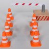 STOBOK Traffic Cone, 7pcs Traffic Signs Toys Miniature Traffic Road Cone Construction Toys Mini Cones Kids DIY Traffic Roadblock Toy for Kids Educational Toys