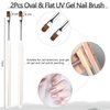 BQAN 5pc Nail Art Brushes Nail Ombre Brush Nail Design Painting Brushes UV Gel Nail Brush Professional Nail Art Design Brushes set