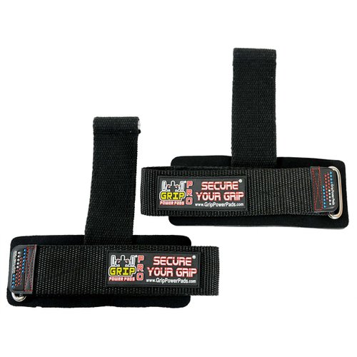 Lifting Dowel Straps Neoprene Padded Wrist Wraps Power Weight Lifting Training Gym Grips Straps Wrist Support Bandage Set of 2 Alternative to Hooks (Black)