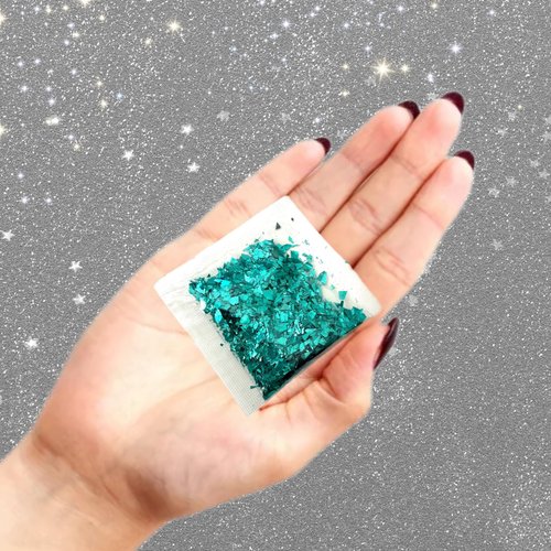 Sparkly Chunky Glitter Iridescent Irregular Holographic Foil Flakes Confetti Nail Art Resin Body Eyes Face Craft Red Black Gold White Green Purple Pink Orange Blue Silver Voilet 12 Colors (1pk)