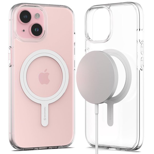 Sinjimoru Shockproof iPhone Case with MagSafe, PC & TPU Clear Phone Case for iPhone Case for Magsafe. M-Airclo for iPhone 15