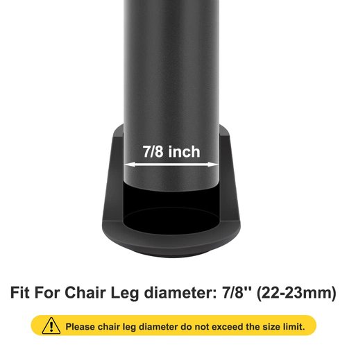 Chair Leg Caps, Sopito Non-Slip Rubber Leg Tips 7/8'' Inner Diameter Chair Leg Floor Protectors Covers Round Black, 16 Pack