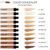 PHOERA Concealer, Lightweight, Full Coverage, Long Lasting, Corrects, Hydrates, Highlights, Matte Finish, All-Day Wear,with Concealer Brush (107#WALNUT)