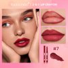 MYUANGO 12 Colors Matte Lip Liner Pencil, Waterproof Lasting Lip Crayon, Natural Vegan Lip Liner Set with Sharpener for Women (09)