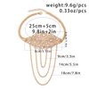 Xerling Boho Hollow out Flower Arm Bracelets Chains Tassel Armband Armlet Upper Arm Band Halloween Costume Jewelry for Women (Gold)