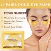 30 Pairs Lip Mask & Eye Mask, 24K Gold Gel Collagen Eye Pads for Puffy Eyes, Effectively Moisturizing the Lip & Eye Skin, Under Eye Patches for Dark Circles, Eye Bags, Wrinkles and Fine Lines