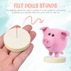 Homoyoyo 6 Set Doll Stands Display Holder Crochet Doll Stand Doll Display Needle Base Support Display Holder Portable Action Stand Figures Wood Doll Showcase Single Needle