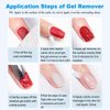 LOUINSTIC Gel Nail Polish Remover - Quick Gel Polish Remover for Nails in 3-5 Minutes, Gel Nail Remover Kit with Nail Cuticle Oil and Latex Tape, Easy Gel Remover removedor de esmalte gel