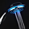 PowerSpa All-Chrome 7-Color LED Shower Head/Hand Held Shower High Pressure Twin Combo Showerhead System with Air Turbo Technology - Includes Premium Stainless Steel Hose and 3-way Water Diverter
