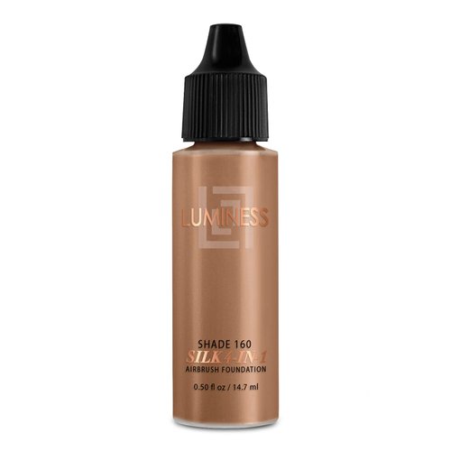 Luminess Air Silk 4-In-1 Airbrush Foundation- Foundation, Shade 160 (.5 Fl Oz) - Sheer to Medium Coverage - Anti-Aging Formula Hydrates and Moisturizes - Professional Makeup Kit for Cordless Air Brush