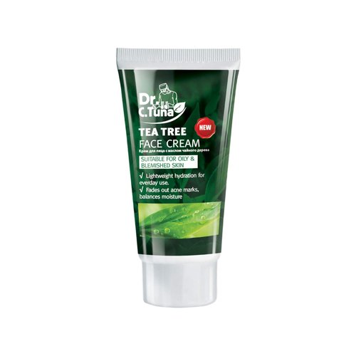 FARMASI Dr. C. Tuna Tea Tree Face Cream, Nourishing Non-Greasy Botanical Facial Moisturizer Cream, Deeply Moisturizes & Fights Acne, and Soothes Acne Scars, 1.7 fl. oz. / 50 ml