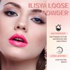 Setting Powder Lightweight Loose Powder Finishing Powder Long-Lasting Face Powder Waterproof with Soft Mushroom Powder Puff & Mirror, Matte Finish,0.28 Oz (Light Apricot/Translucent)