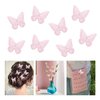 Butterfly Hair Accessories - Pink Lace Embroidery Pins, Fairy Hair Clips, Barrettes, and Ornaments for Girls' Parties (8 Pieces)