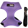 Dog Harness with Leash Vest Pet Puppy Soft Mesh (Purple, XL: Chest 18" - 26" Neck up to 14")