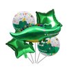 5PCS Alligator Foil Balloon Crocodile Mylar Balloon for Alligator Themed Birthday Party Decorations Jungle Animal Party Supplies