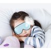 CHILDHOOD Super Soft Silk Sleep Mask for Kids with Adjustable Strap-Silk Eye Mask for Sleeping Blocking Lights (Blue & Pink)