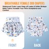Washable Dog Diapers Female, 3 Pack Premium Reusable Doggie Diapers，High Absorbency Leak-Proof Puppy Diapers for Female Dog in Heat, Period, Incontinence, Excitable Urination Girl Dog Diapers Dress