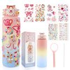 Decorate Your Own Water Bottle Kits for Girls, Gifts Girls Ages 8-12, Fun Art Kits with Glitter Gems Stickers, Arts and Crafts for Kids 4-6, DIY Water Bottle for Girls Boys Birthday Christmas Gifts