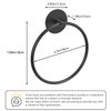 Matte Black Bathroom Towel Ring - SUS304 Stainless Steel Bathroom Towel Rack, Susswiff Adhesive Wall Mounted Hand Towels Holder, Towel Hanger for Bathroom Organizer, Kitchen Storage