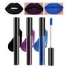 LZXLUKGIR Black Blue Dark Purple Lipstick Halloween,3PCS Halloween Lipstick Set,Velvet Matte Liquid Lipstick,Long Lasting Waterproof Lip Stain,Nonstick Cup Smudge Proof Lip Gloss for Women