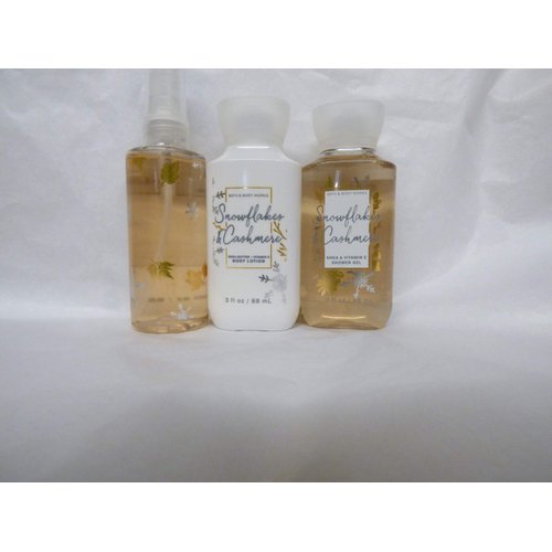 Bath & Body Works 2019 Snowflakes & Cashmere Travel Mini set Body Lotion Mist Shower gel