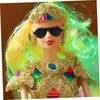 SEWACC 60pcs Doll Sunglasses Mini Sunglasses for Crafts Miniature Black Sunglasses Doll Dress up Eyeglasses Mini Doll Costume Accessories for Dollhouse Decoration