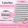 Natural Lash Clusters Wispy DIY Cluster Eyelash Extensions C Curl Individual Lashes 10-12mm Short Eyelash Clusters Manga Cluster Lashes 120pcs Lashes Clusters