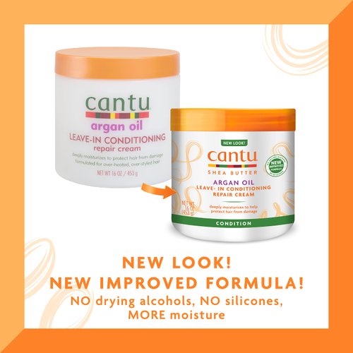 Cantu Argan Oil Leave-In Conditioning Repair, Cream 16 Ounce